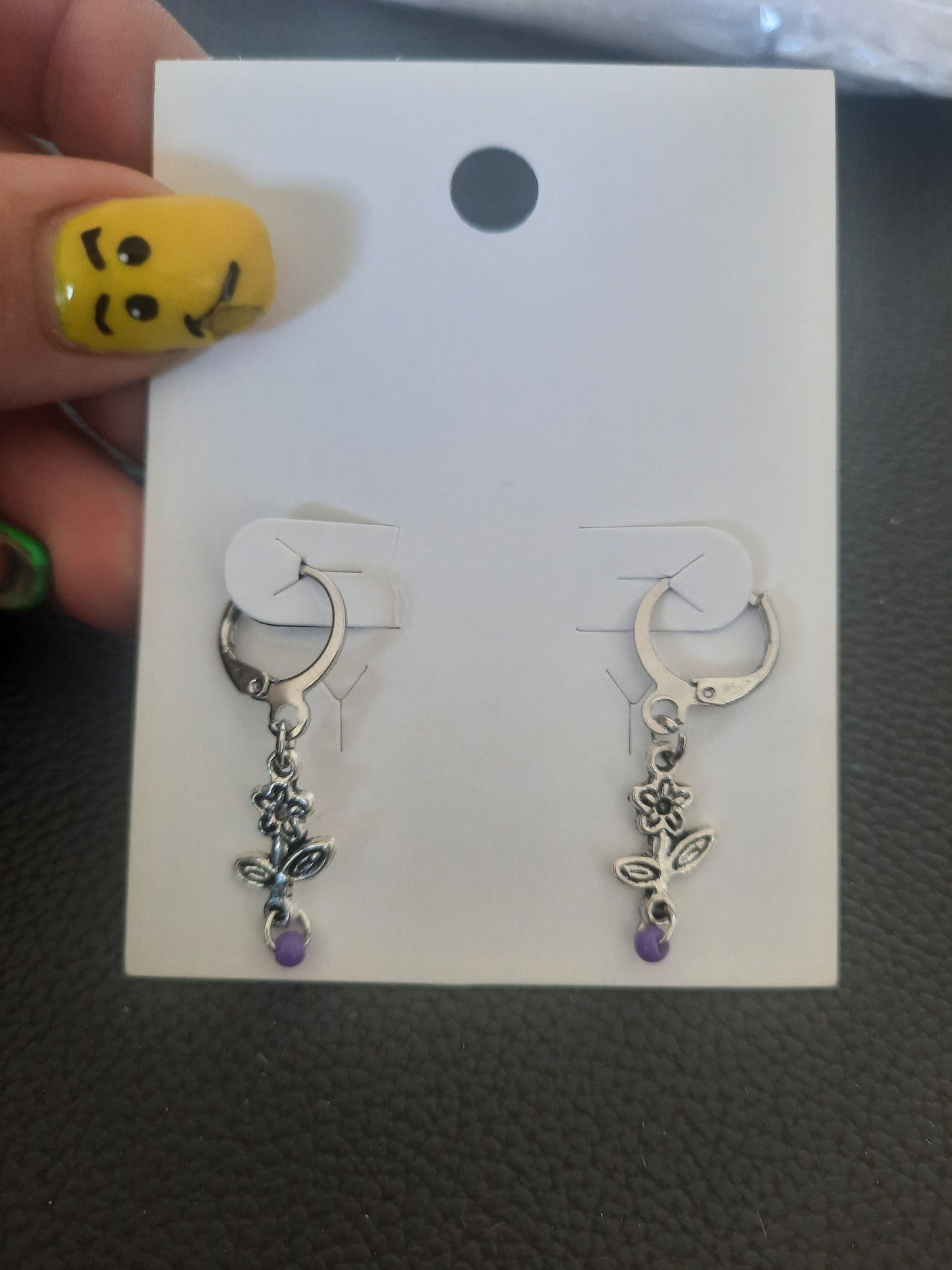 Flower Huggie Earrings
