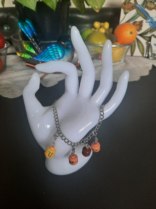 Minifig Head bracelet