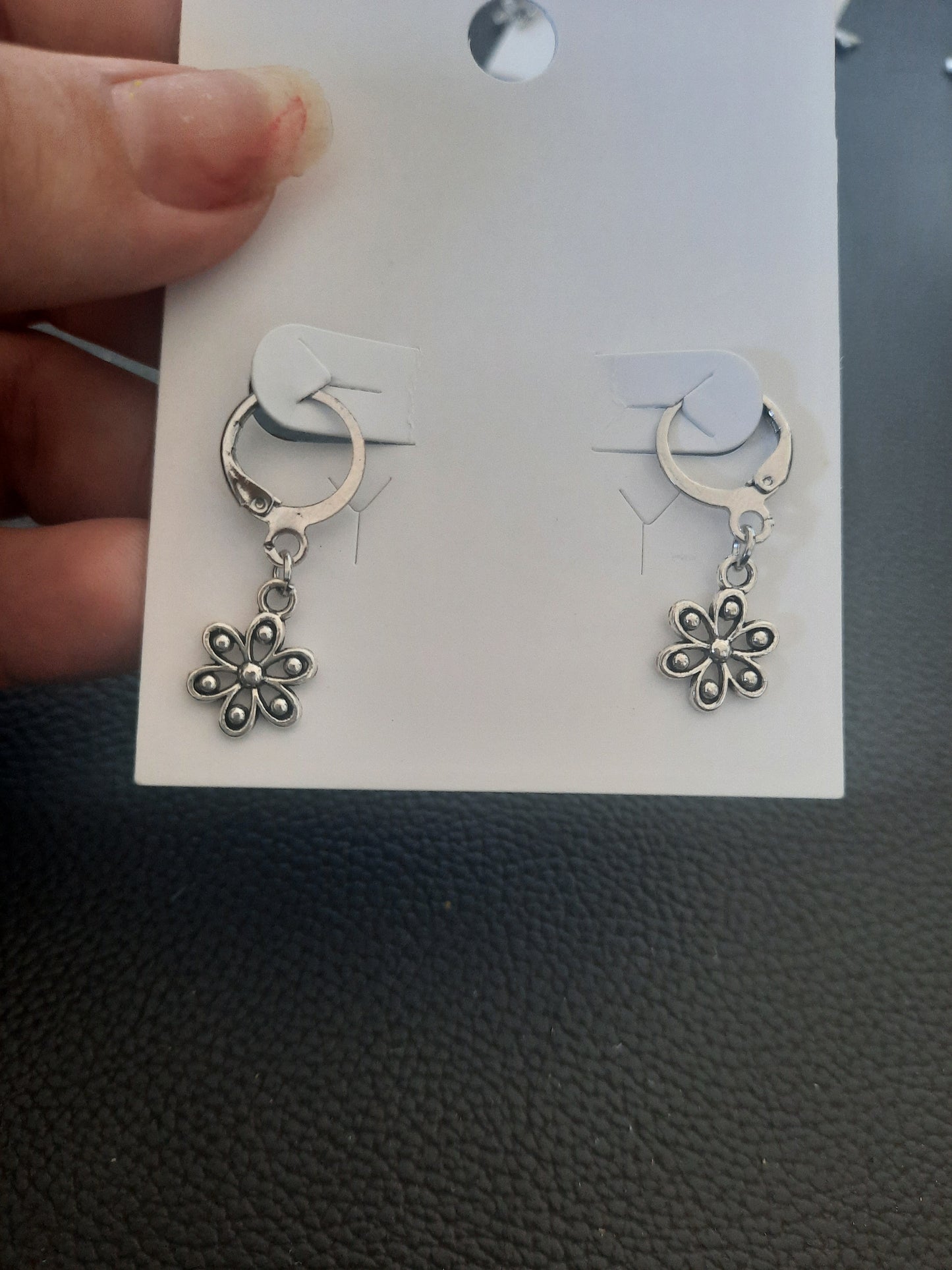 Flower Huggie Earrings