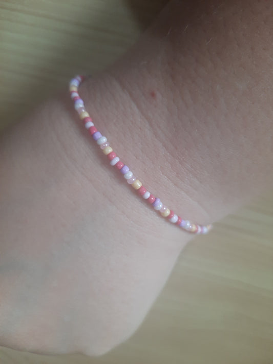 "Cowgirl Barbie" seed bead bracelet