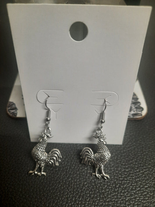 Rooster Earrings