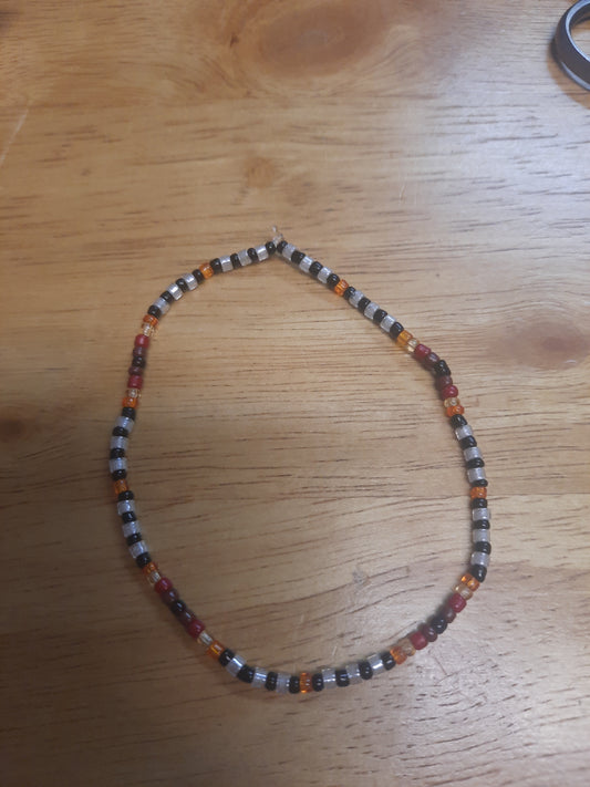 "Campfires and Stars" seed bead bracelet