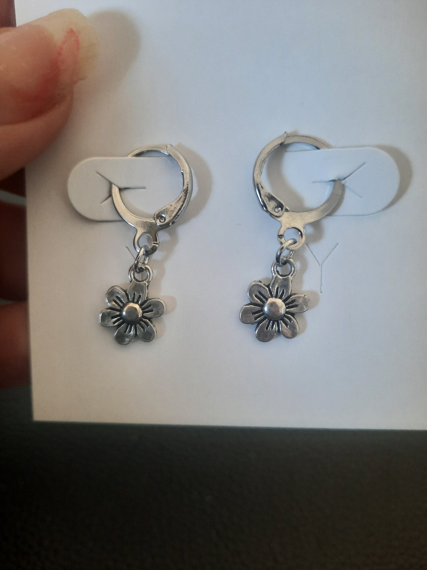 Flower Huggie Earrings