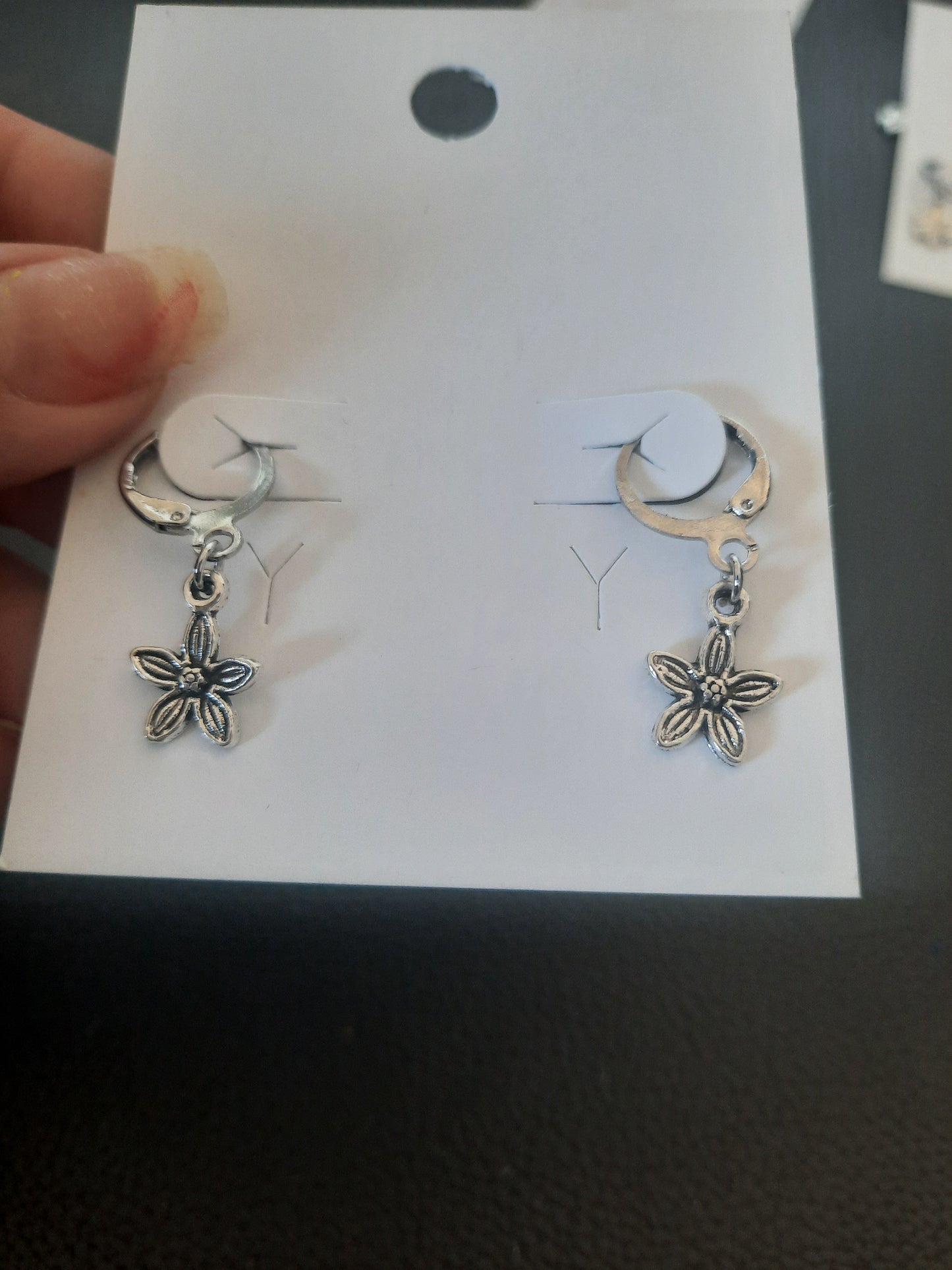 Flower Huggie Earrings